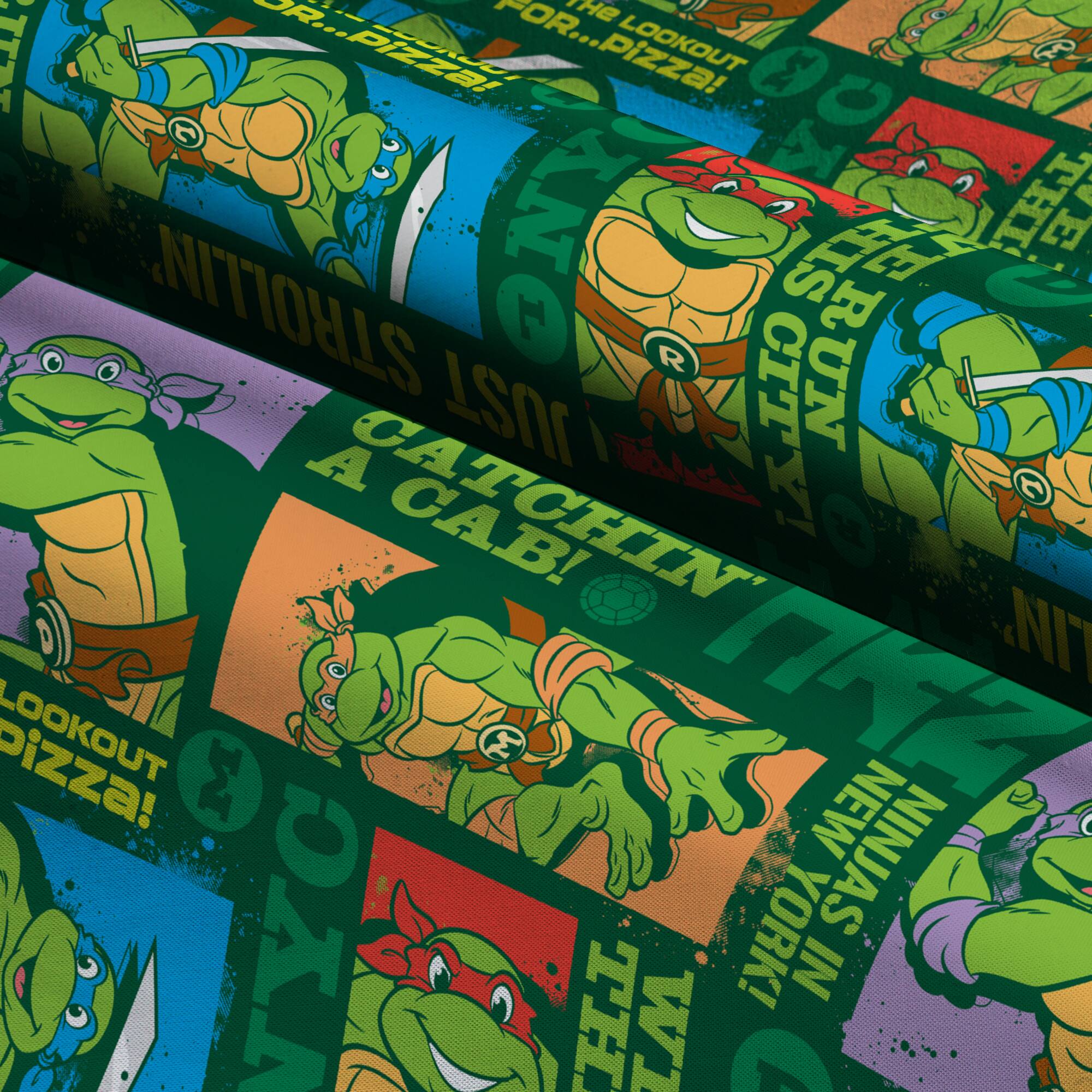 Nickelodeon Teenage Muntant Ninja Turtles New York Cotton Fabric